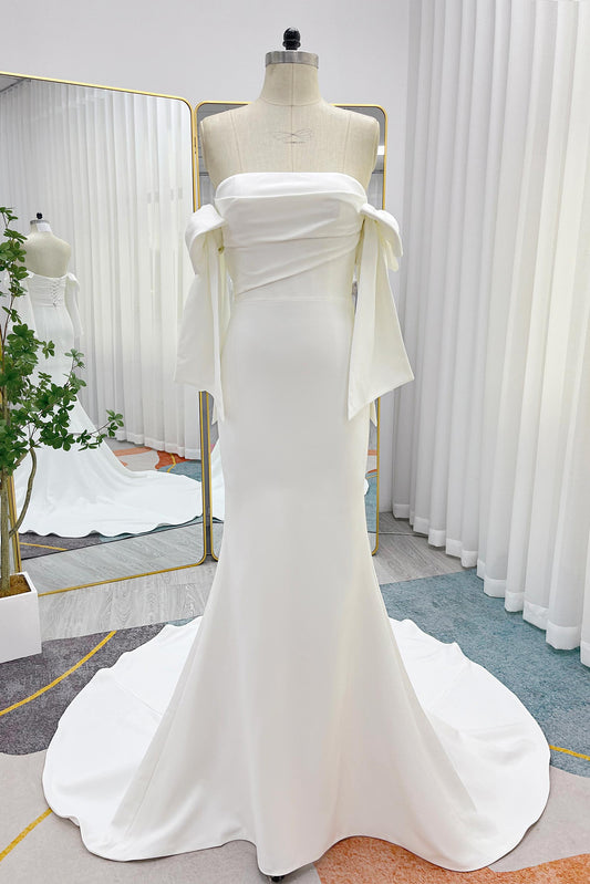 もっちゃん様専用 エクリュ 結婚式 オフショルダー チュール