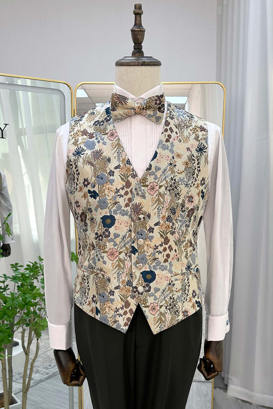 CL0158　タキシード　ショールラペル　花柄