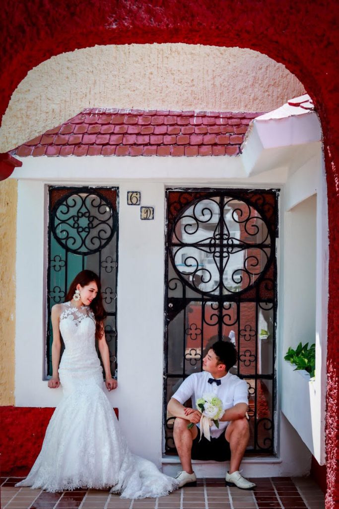 結婚式後撮り　マーメイド　weddingメキシコ撮影