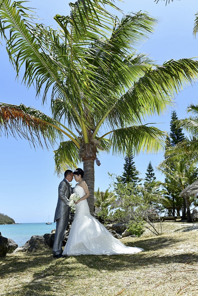 海外挙式　撮影　ニューカレドニア　マーメイドドレス