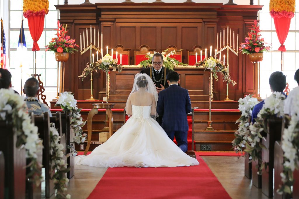 ハワイ　カワイアハオ教会　結婚式