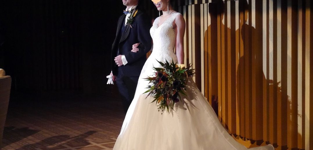 ハイアットリージェンシー京都　結婚式　ウェディングドレス　Aライン