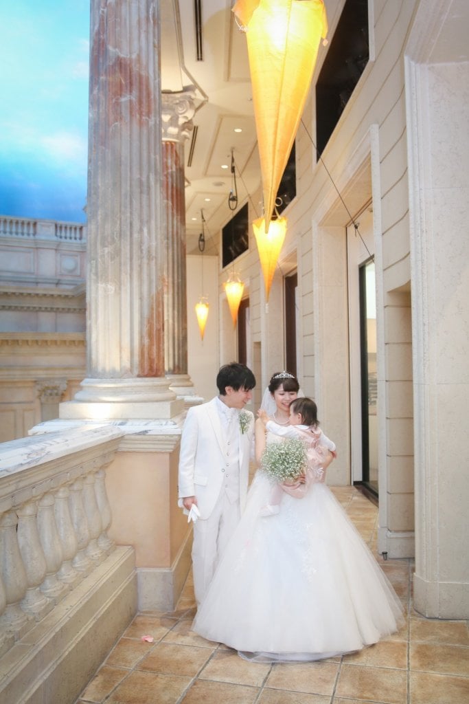 グランドニッコー東京台場　結婚式　ウェディングドレス　パパママ婚
