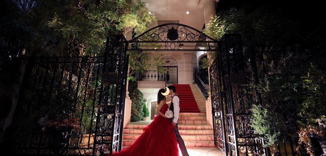 アーカンジェル代官山　結婚式　カラードレス　赤