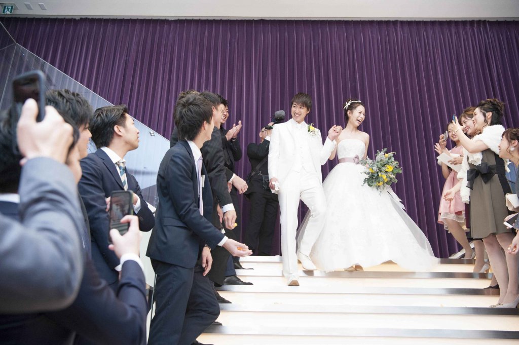 ウェディングドレス　サッシュベルト　カノビアーノ福岡　結婚式