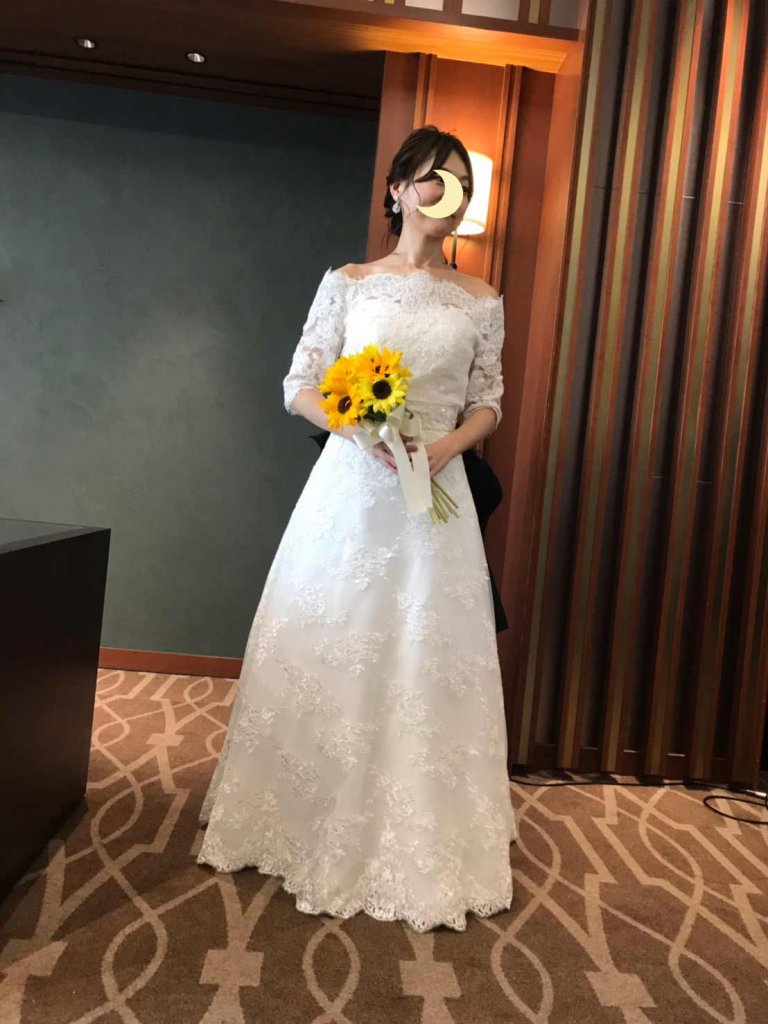 アルモニーソルーナ表参道　結婚式　ウェディングドレス　ボレロ