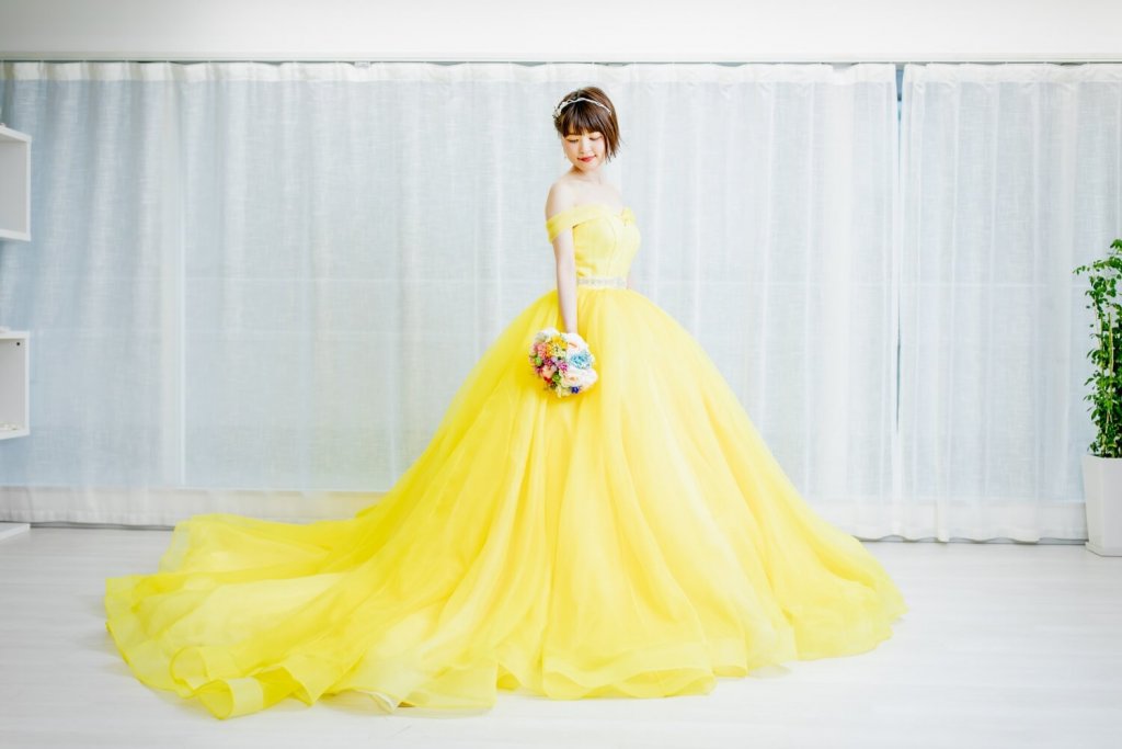 『美女と野獣』 (ベル)　カラードレス　黄色ドレス