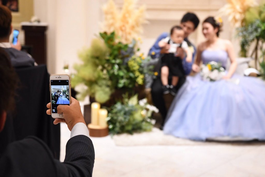 ヒルサイドクラブ迎賓館八王子　結婚式　カラードレス　ブルー