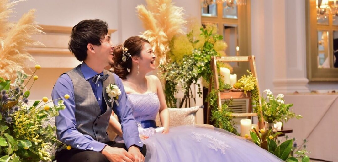 ヒルサイドクラブ迎賓館八王子　結婚式　カラードレス　ブルー