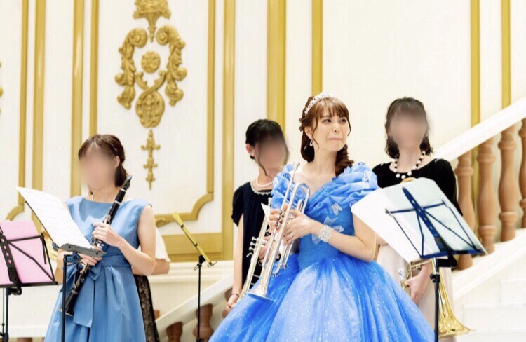 ザ・ロイヤルクラシック福岡　結婚式　シンデレラドレス　余興　トランペット演奏
