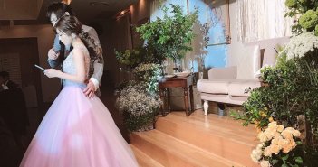 ヴィラデマリアージュ宇都宮　結婚式　カラードレス　ピンク